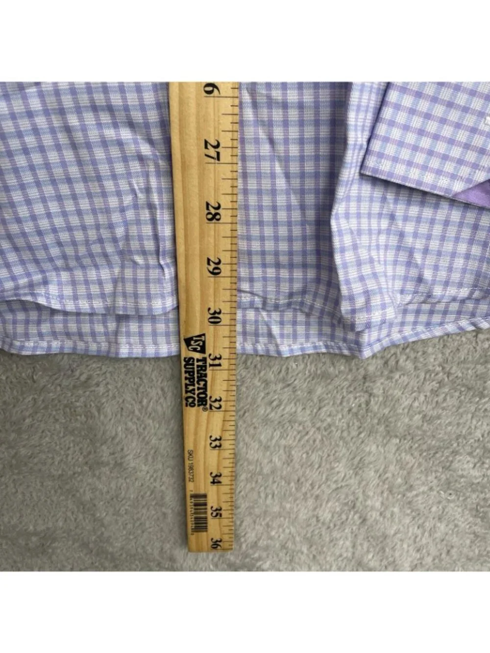 NWT Duchamp Men's L Slim Fit Lavender Checkered Button-Up Dress Shirt J2000